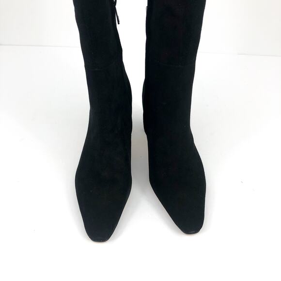SAM EDELMAN Womens Sylvia Knee High Boots Size 7 Black Suede Pointed Toe NIB - Picture 6 of 10